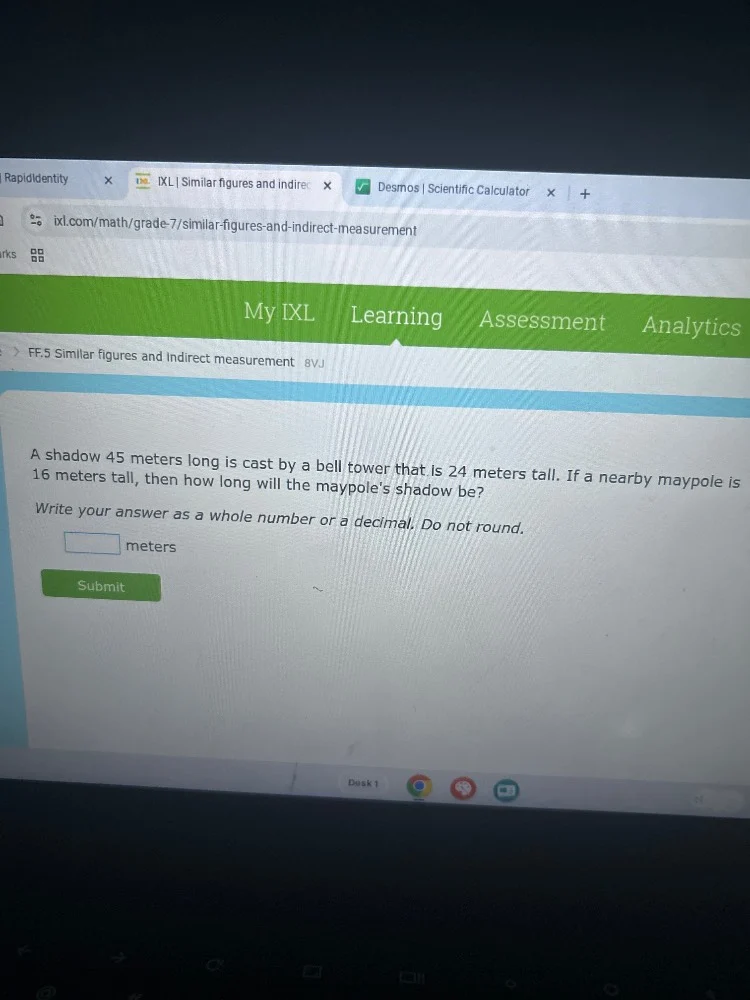 ff.5 similar figures and indirect measurement 8vj a shadow 45 meters lo…