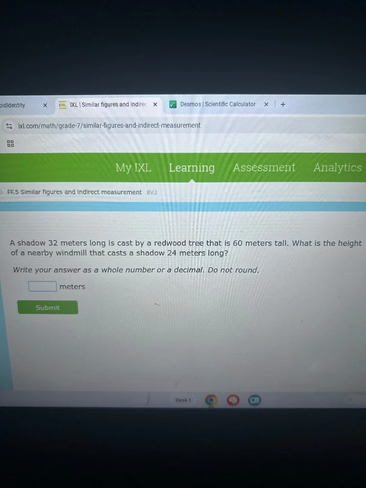 ff.5 similar figures and indirect measurement 8vj a shadow 32 meters lo…