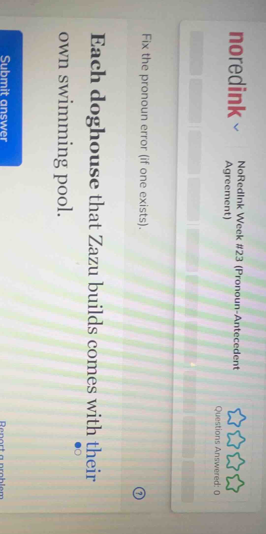 noredinknoredink week #23 (pronoun-antecedent agreement)questions answe…