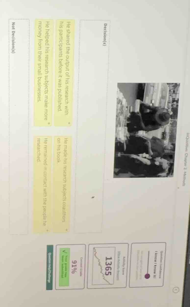 inqualitive chapter 2. methods decision(s) he shared the output of his …