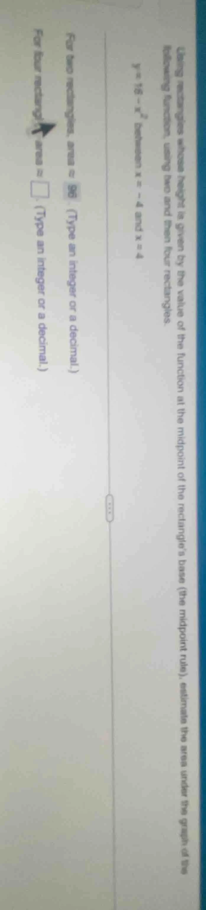 using rectangles whose height is given by the value of the function at …