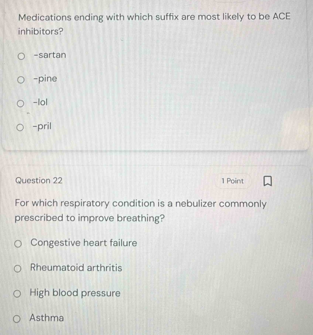 medications ending with which suffix are most likely to be ace inhibito…