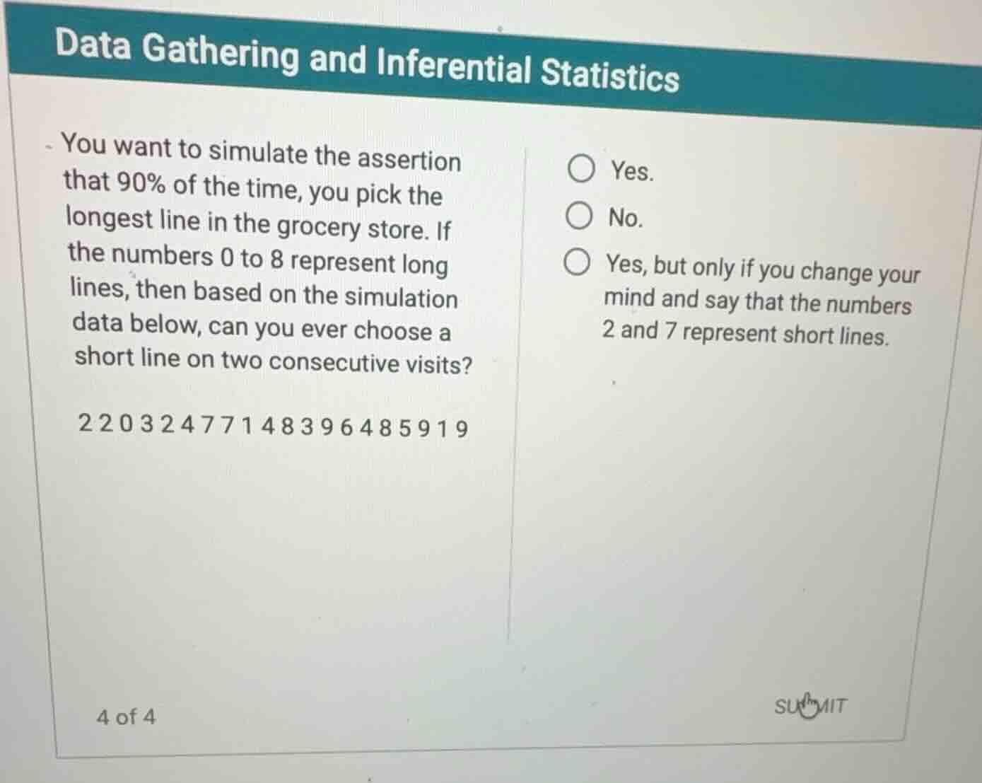 data gathering and inferential statistics you want to simulate the asse…
