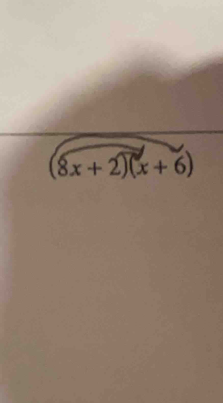$(8x + 2)(x + 6)$
