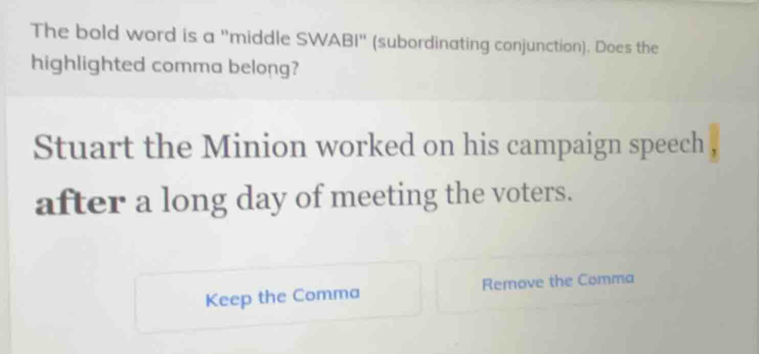 the bold word is a \middle swabi\ (subordinating conjunction). does the…