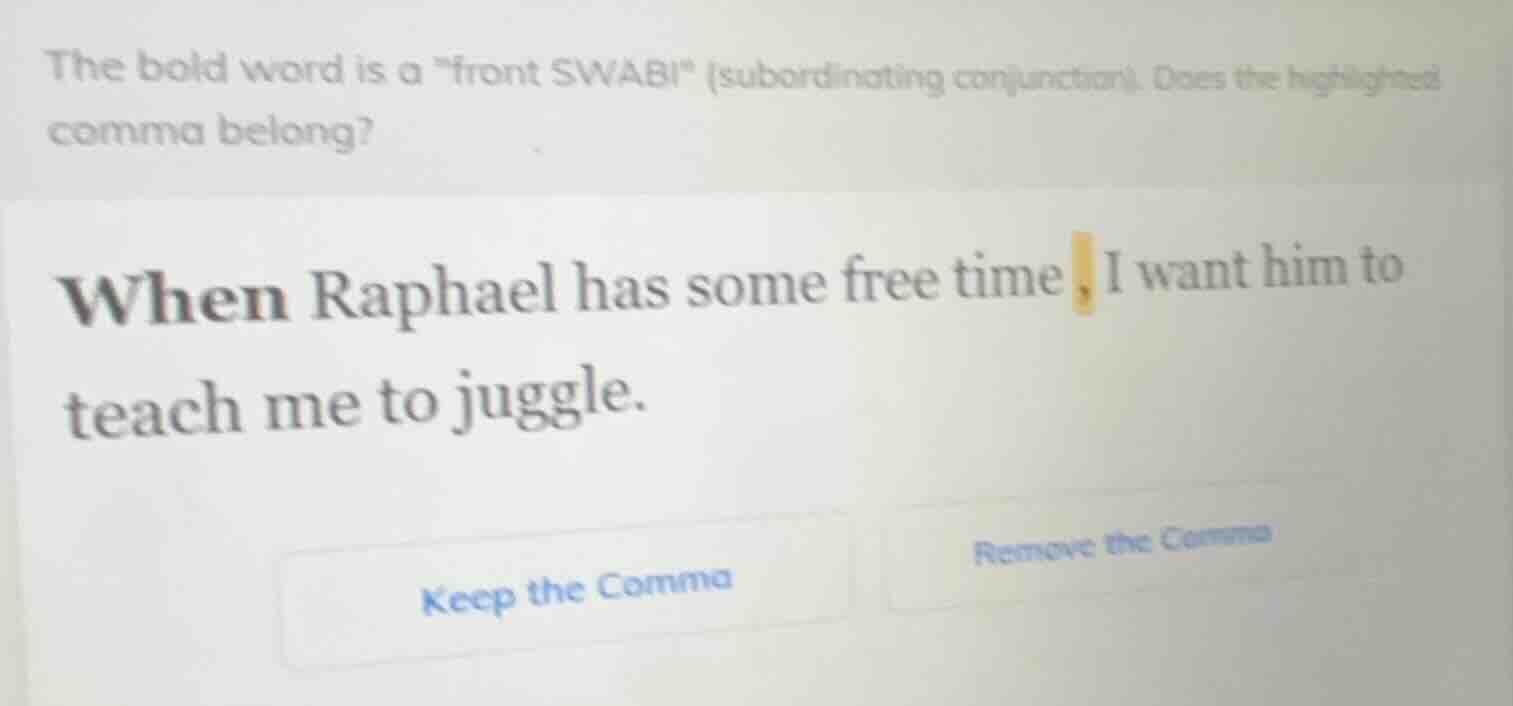 the bold word is a \front swabi\ (subordinating conjunction). does the …