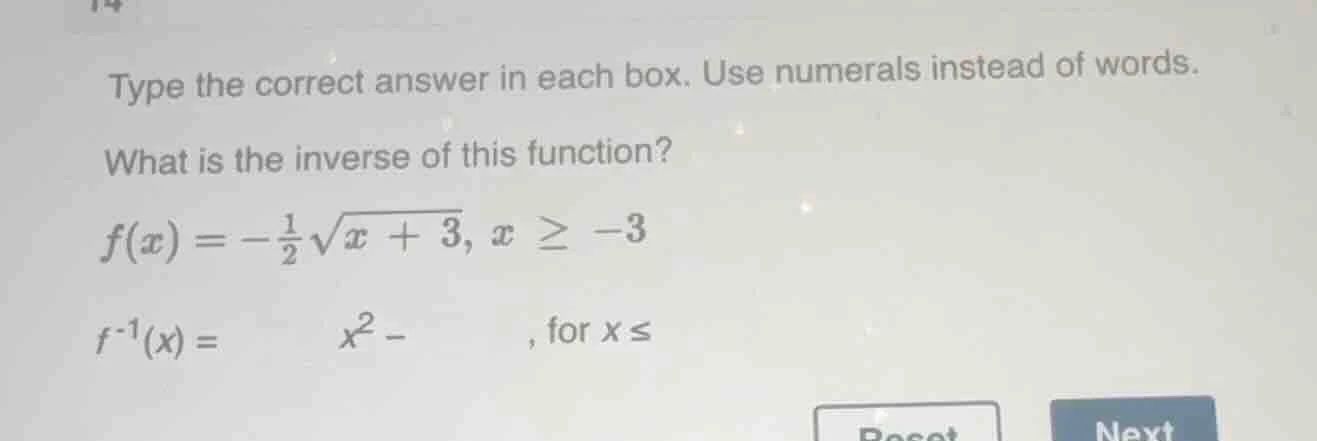 type the correct answer in each box. use numerals instead of words. wha…