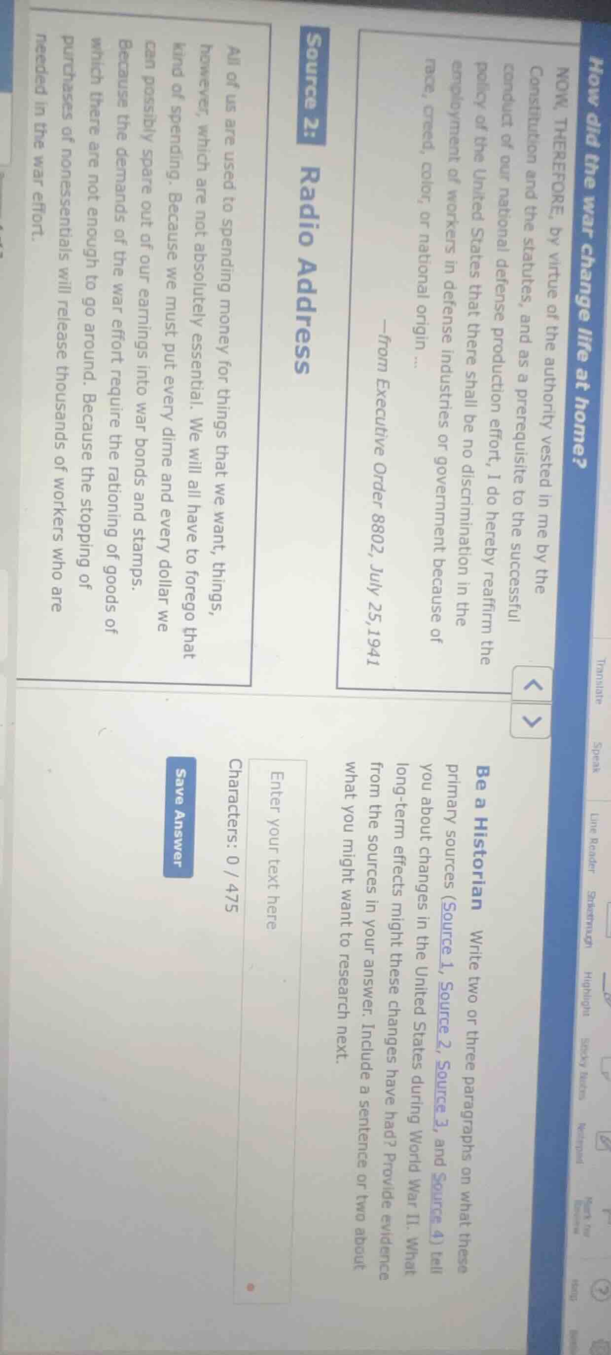 how did the war change life at home?now, therefore, by virtue of the au…