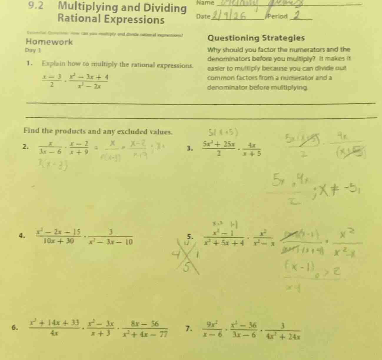 9.2 multiplying and dividing rational expressions name ____________ dat…