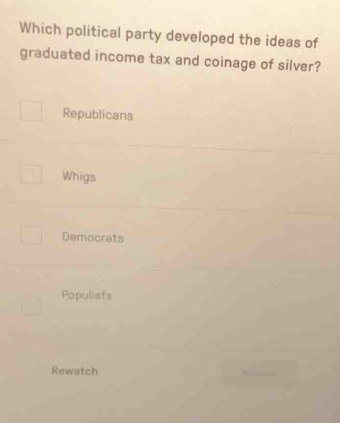 which political party developed the ideas of graduated income tax and c…