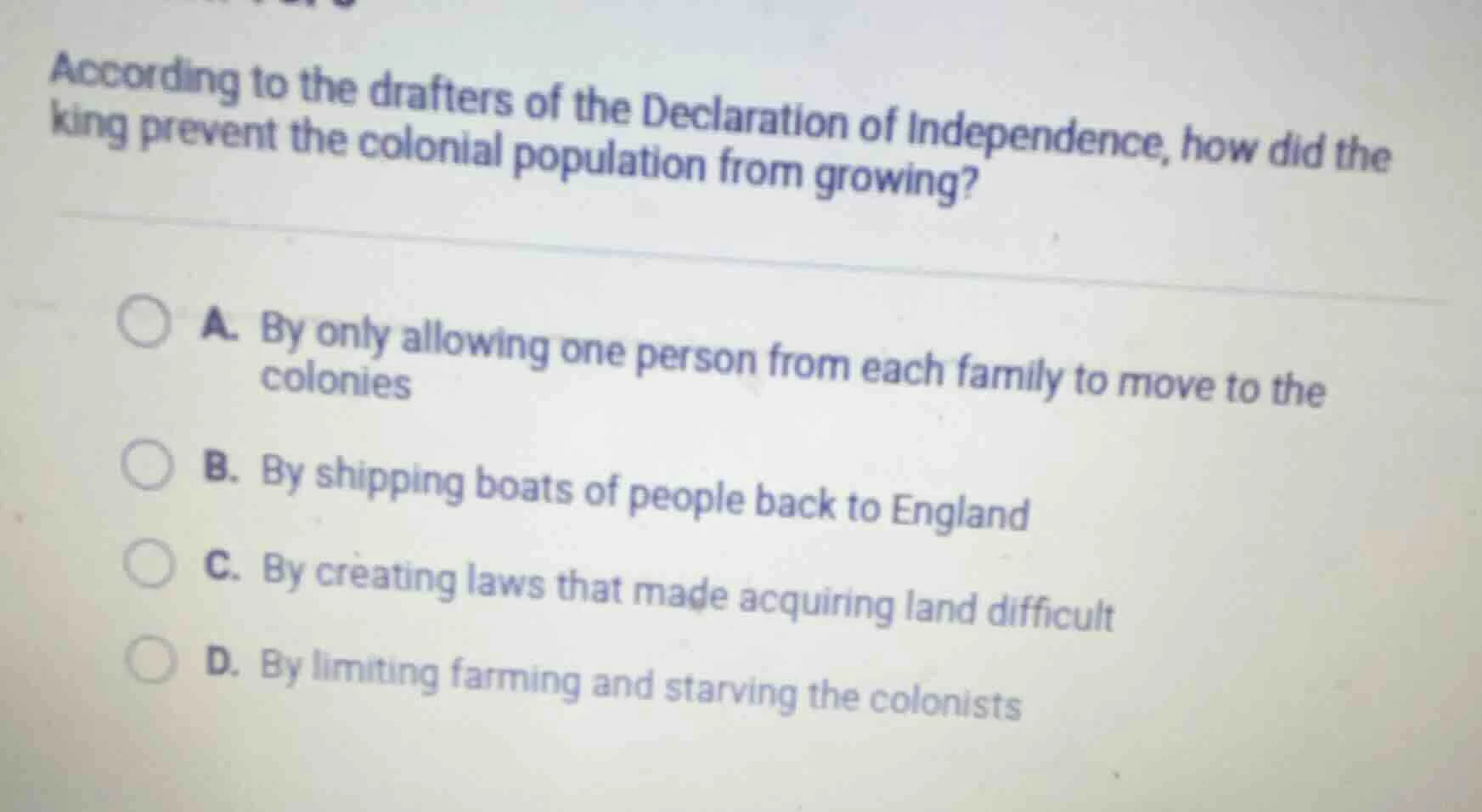 according to the drafters of the declaration of independence, how did t…