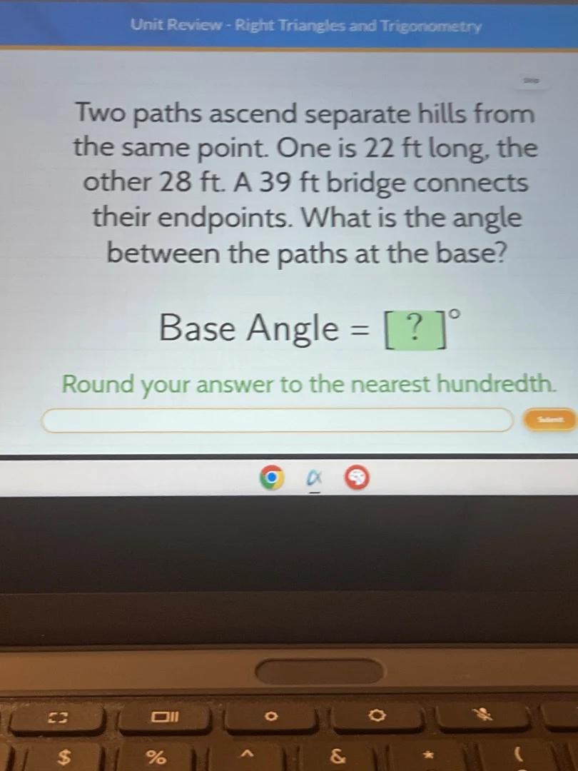 unit review - right triangles and trigonometry two paths ascend separat…