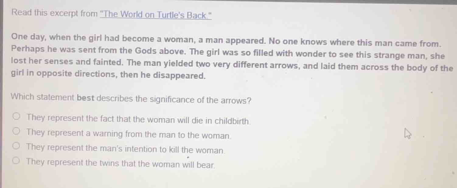 read this excerpt from \the world on turtles back.\ one day, when the g…