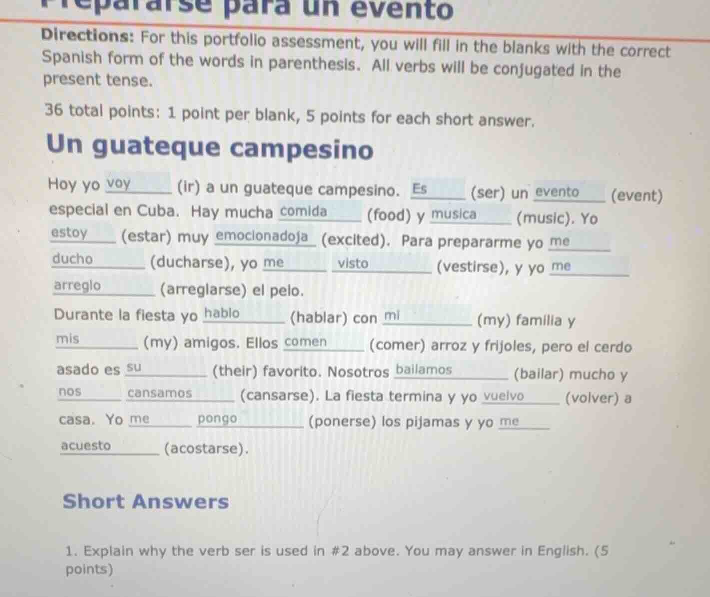 prepararse para un evento directions: for this portfolio assessment, yo…