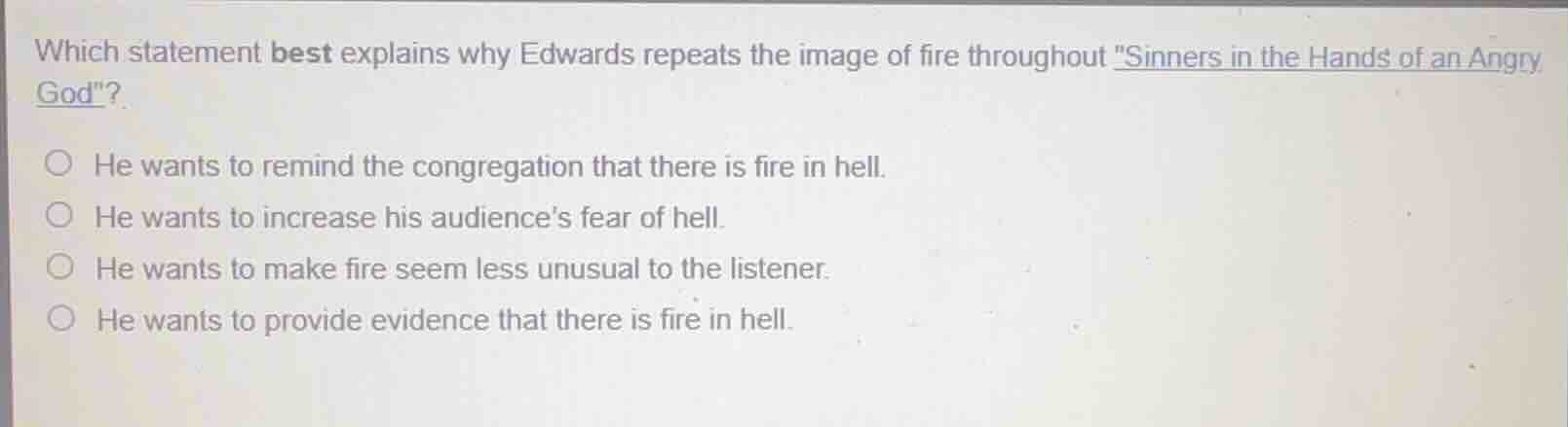 which statement best explains why edwards repeats the image of fire thr…