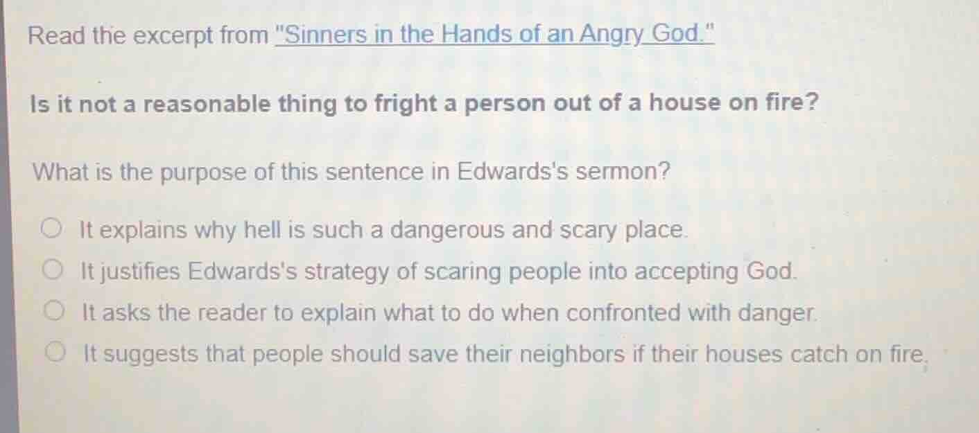 read the excerpt from \sinners in the hands of an angry god.\ is it not…