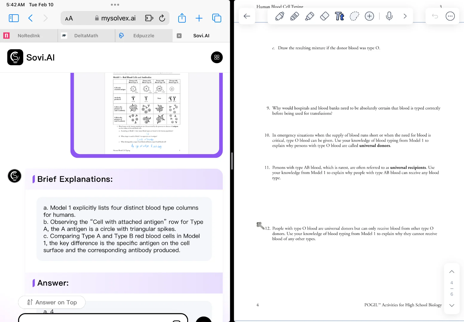 human blood cell typing c. draw the resulting mixture if the donor bloo…