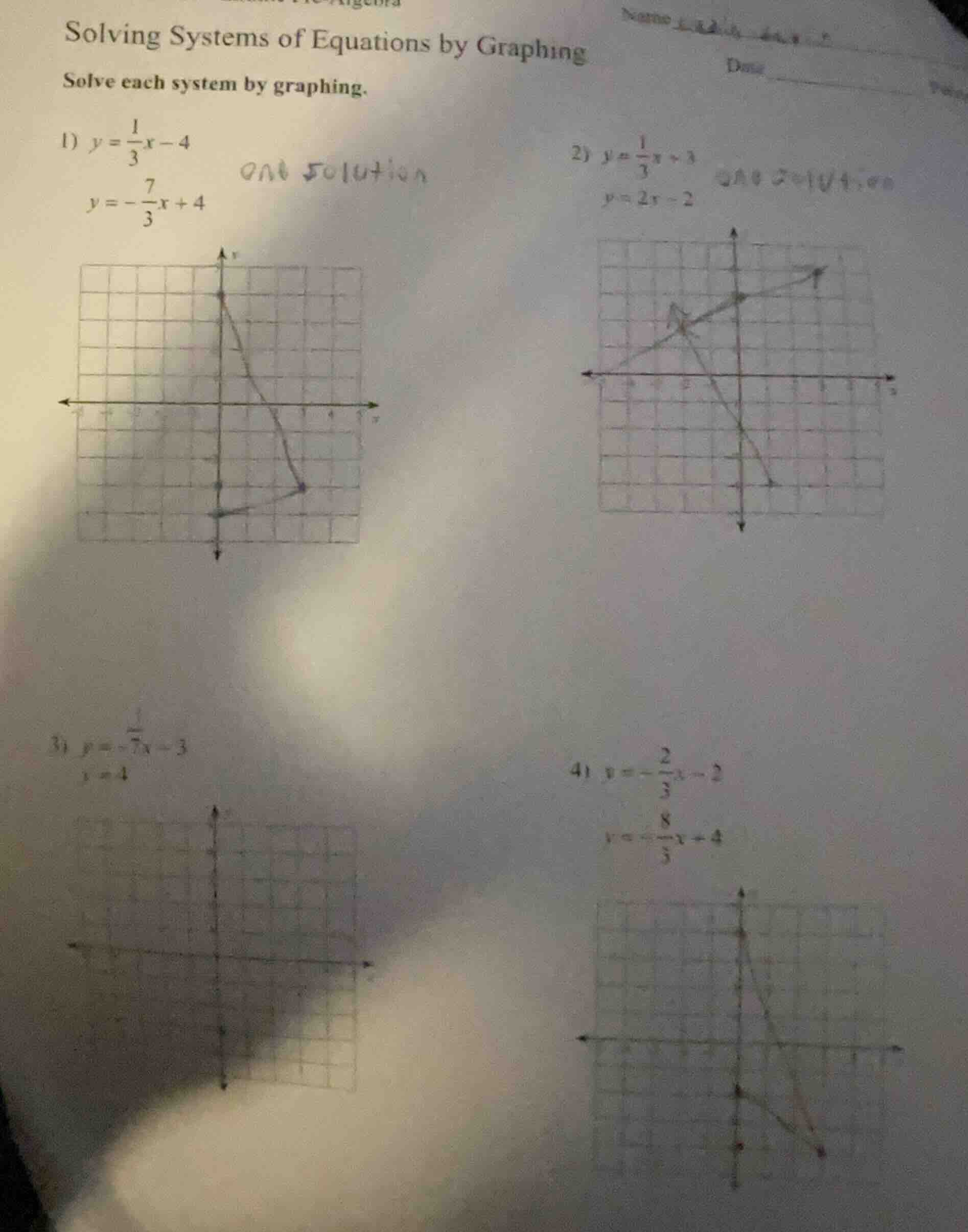 solving systems of equations by graphing solve each system by graphing.…