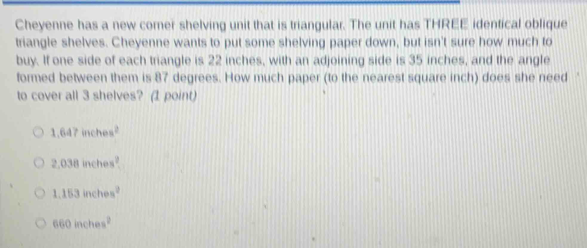 cheyenne has a new corner shelving unit that is triangular. the unit ha…