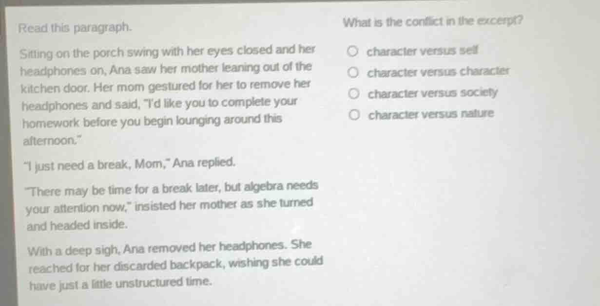 read this paragraph. sitting on the porch swing with her eyes closed an…