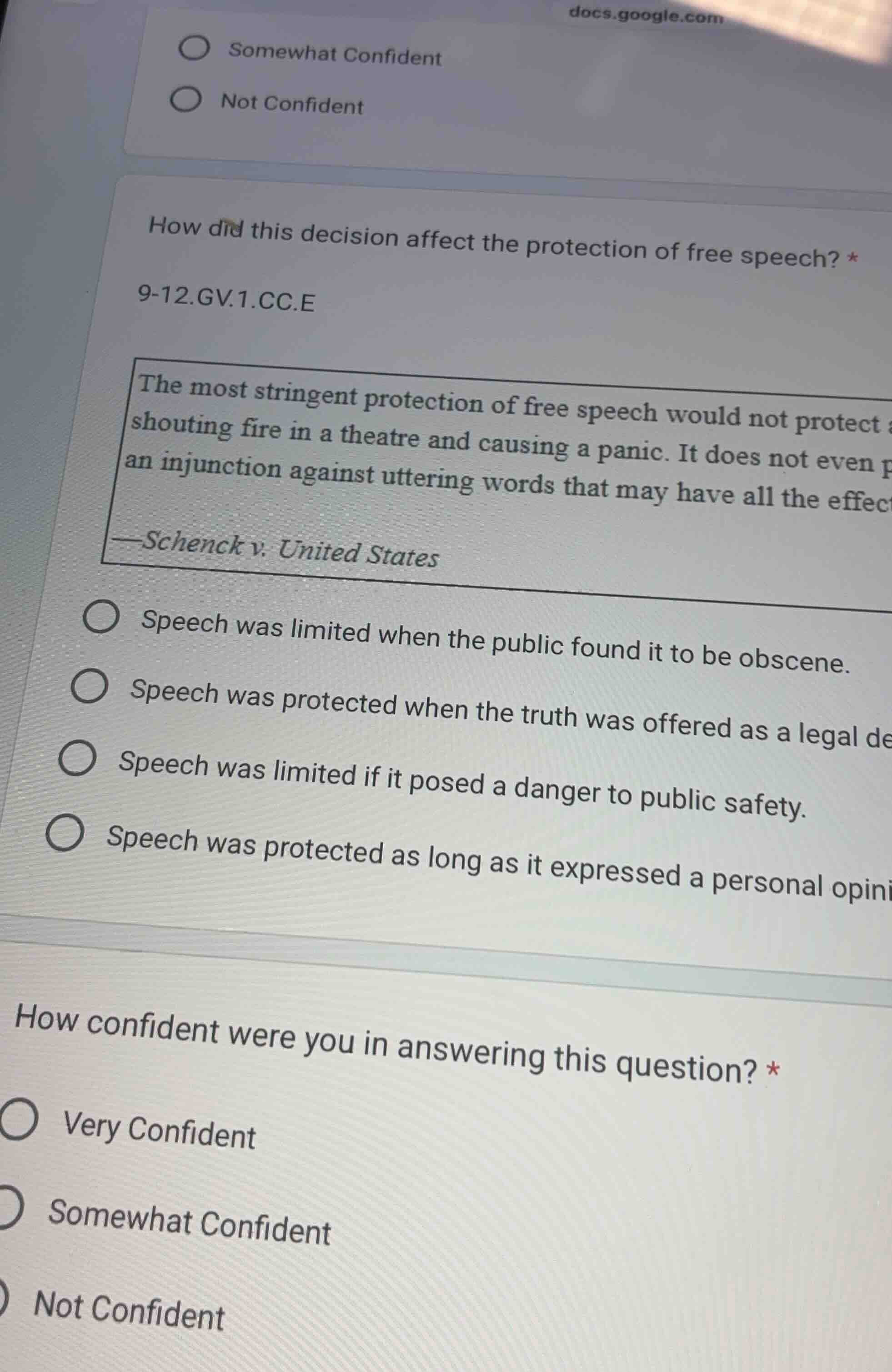 somewhat confident not confident how did this decision affect the prote…