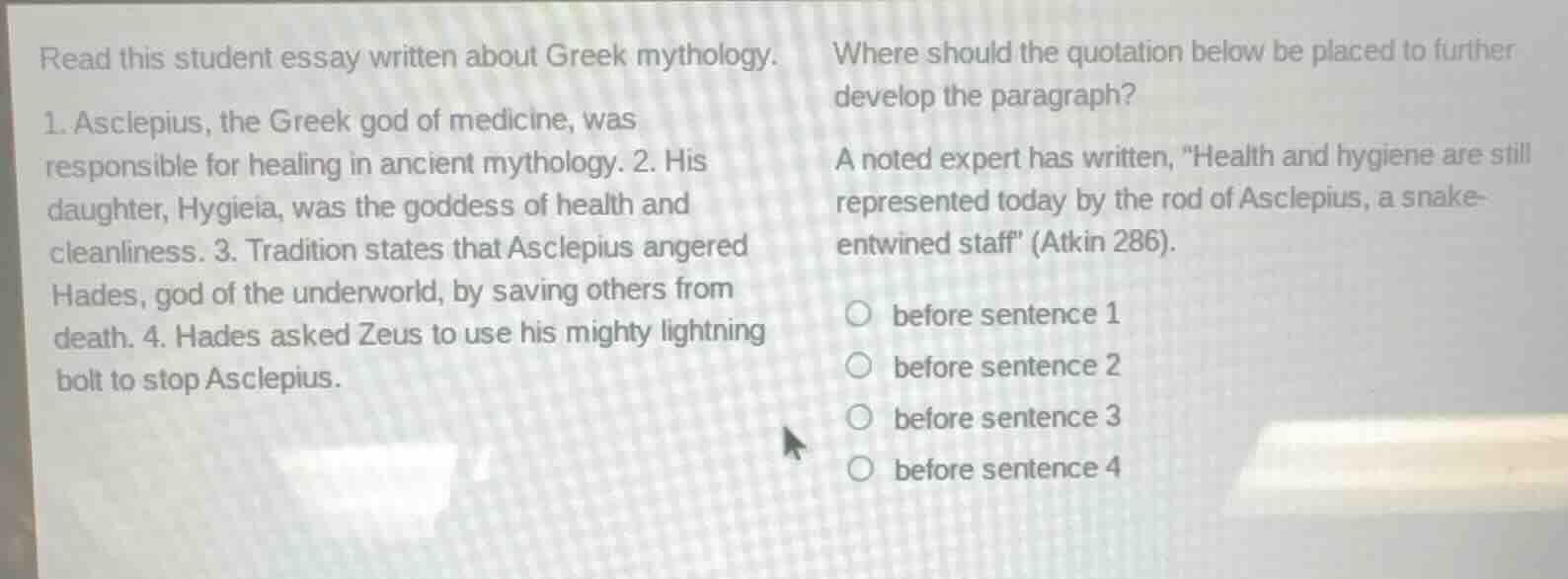 read this student essay written about greek mythology. 1. asclepius, th…