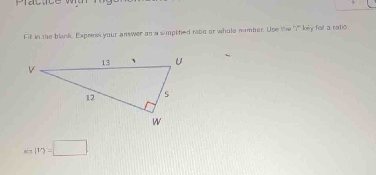 fill in the blank. express your answer as a simplified ratio or whole n…