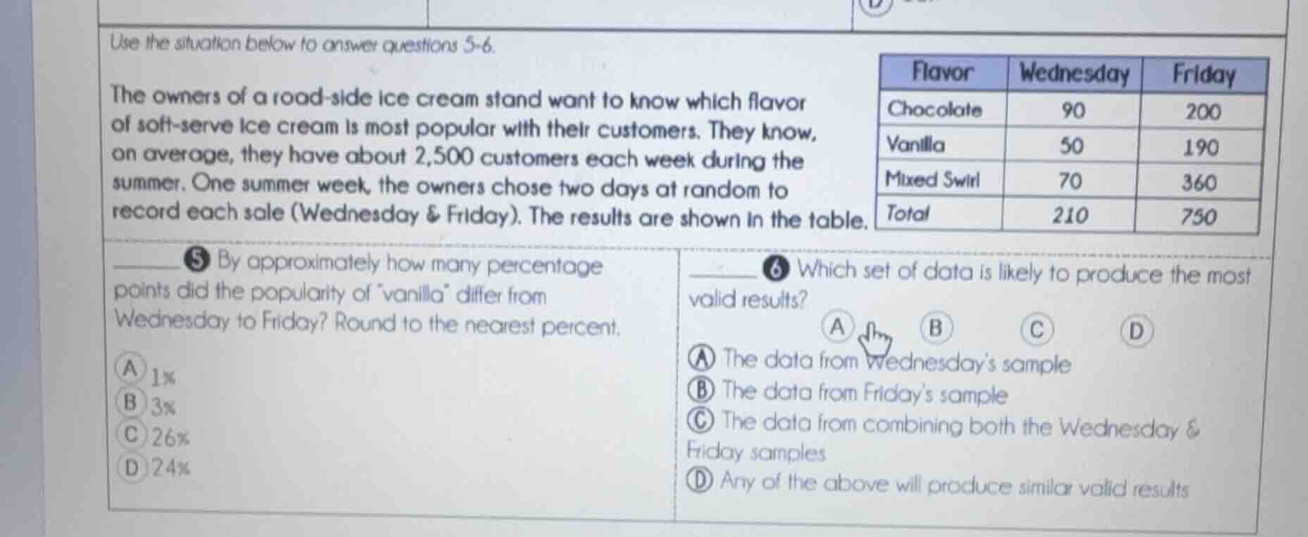 use the situation below to answer questions 5-6. the owners of a road-s…