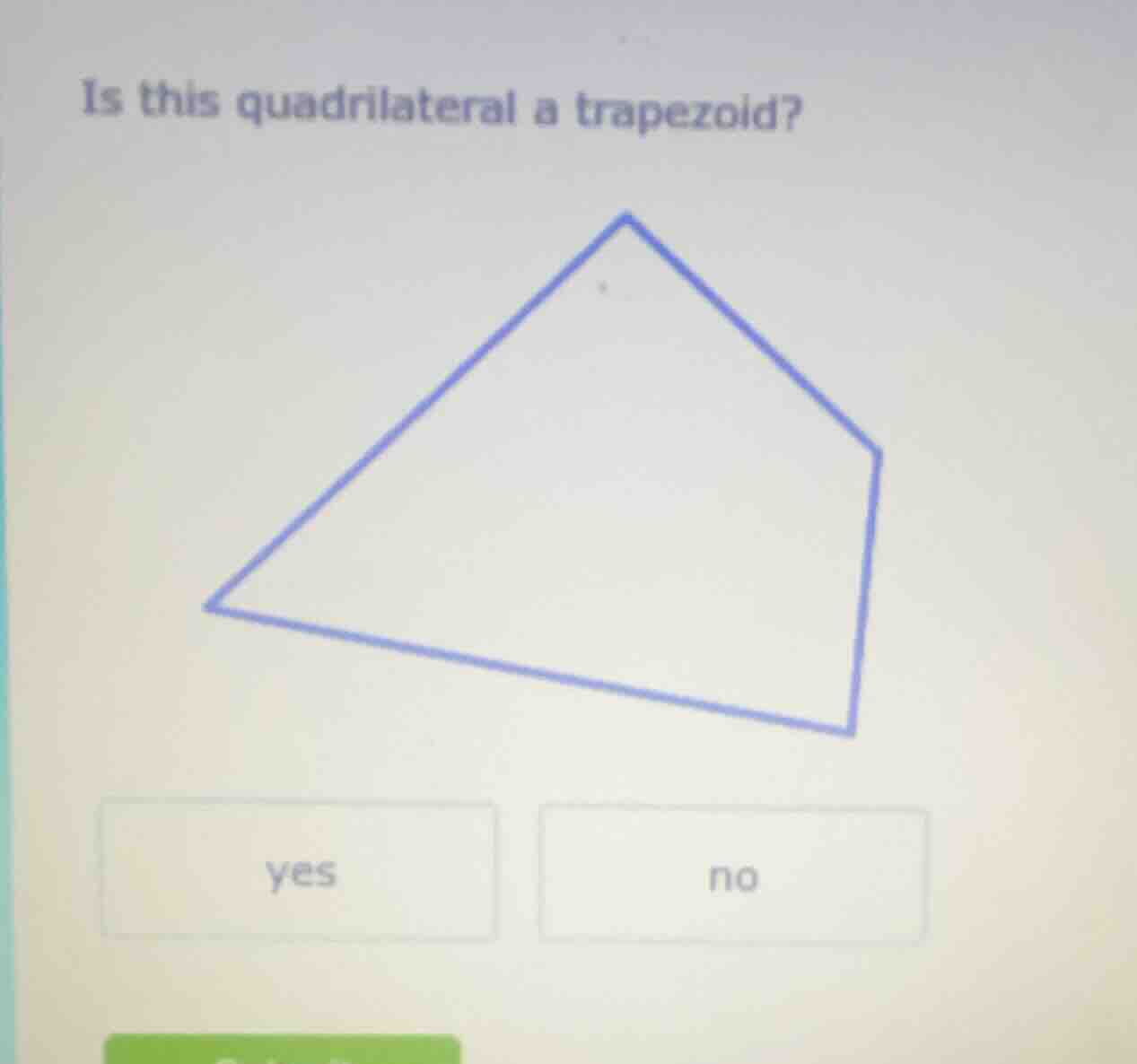 is this quadrilateral a trapezoid? yes no