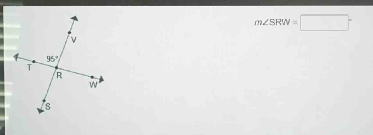 $mangle srw = square^circ$ a diagram shows lines tw and vs intersecting…