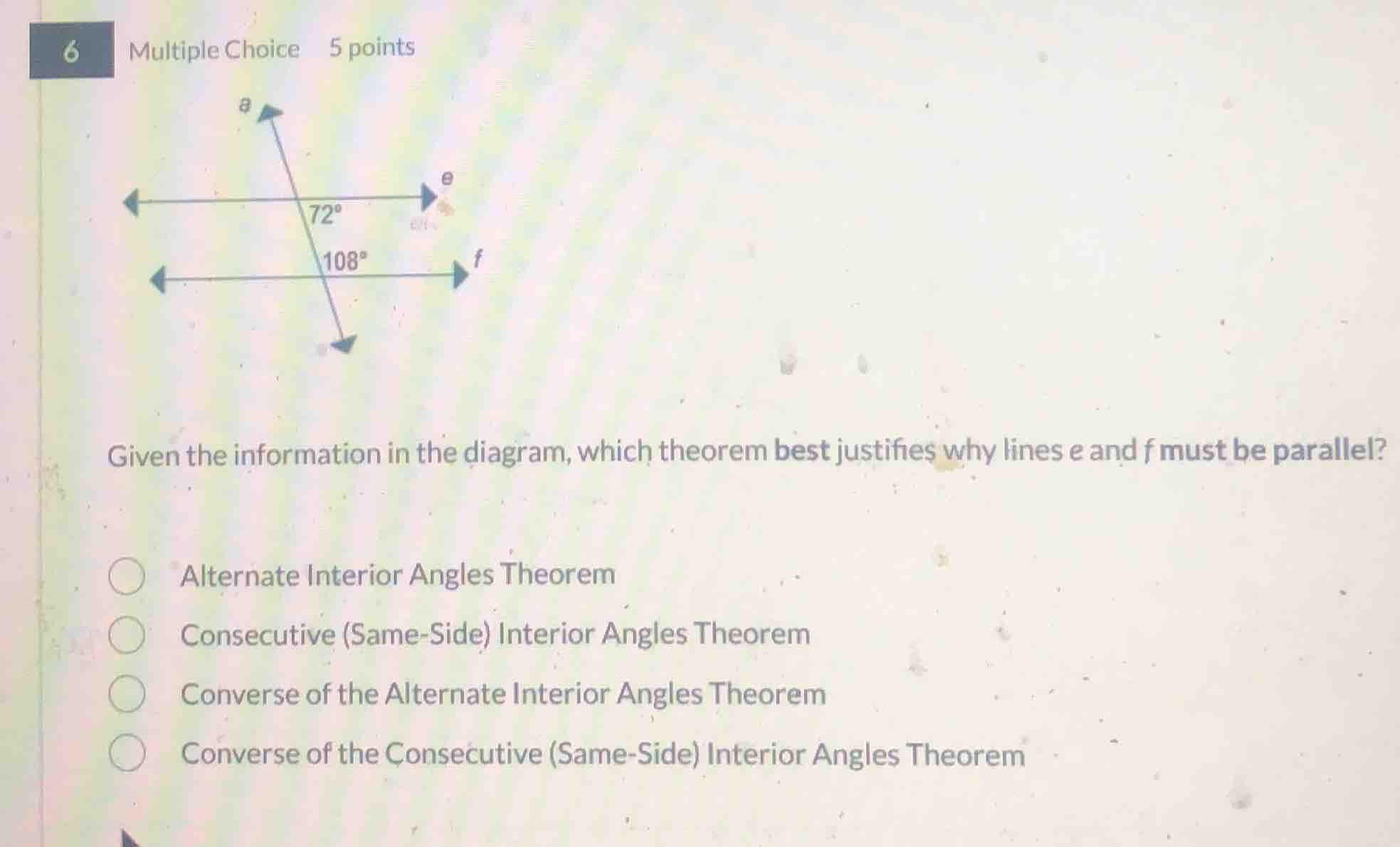 6 multiple choice 5 points given the information in the diagram, which …