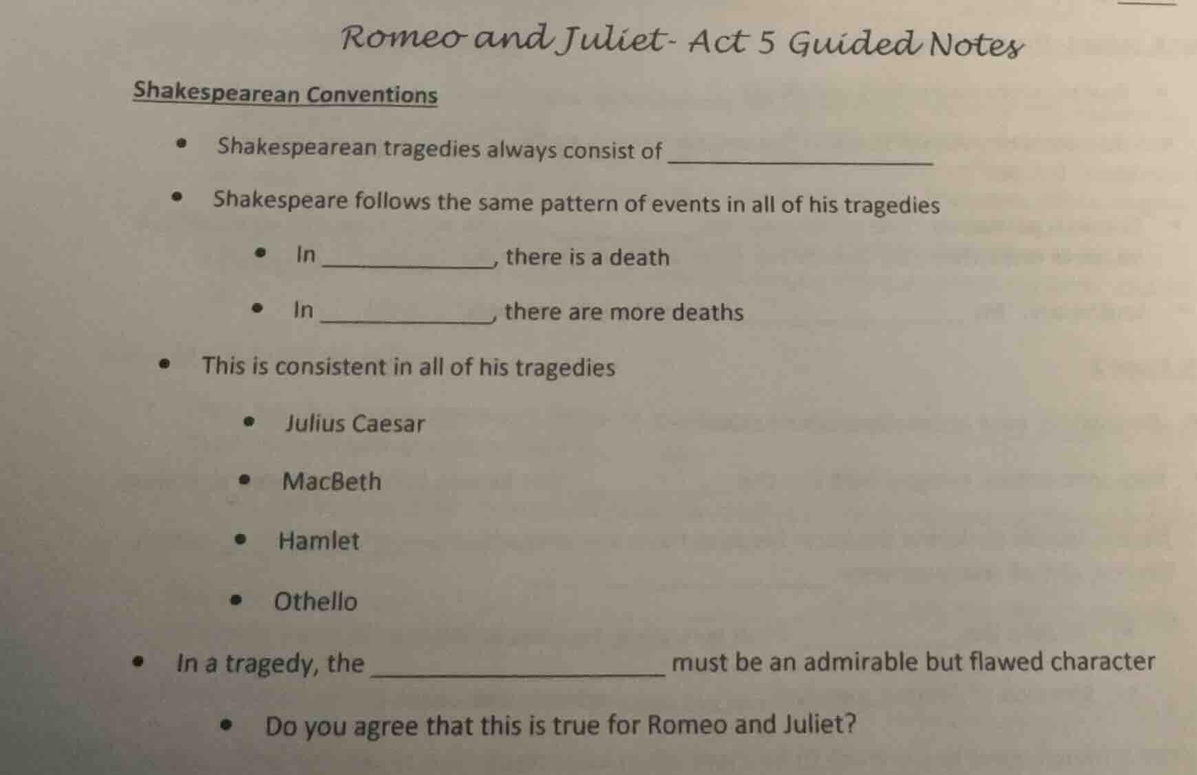 romeo and juliet- act 5 guided notesshakespearean conventions• shakespe…