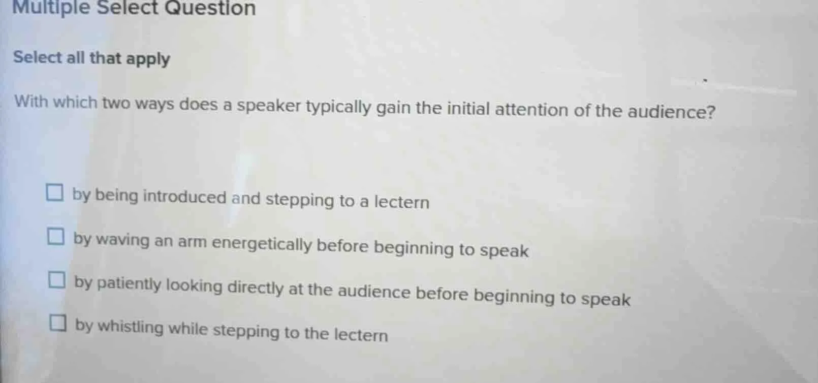 multiple select question select all that apply with which two ways does…