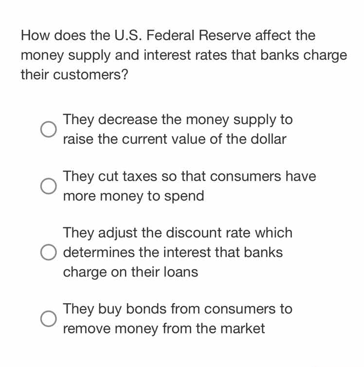 how does the u.s. federal reserve affect the money supply and interest …