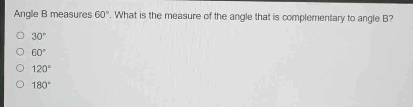 angle b measures $60^\\circ$. what is the measure of the angle that is …