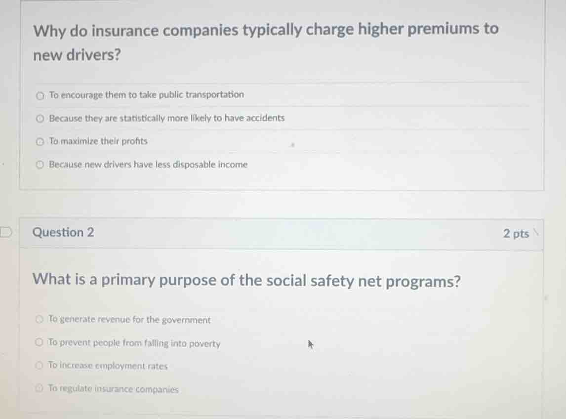 why do insurance companies typically charge higher premiums to new driv…