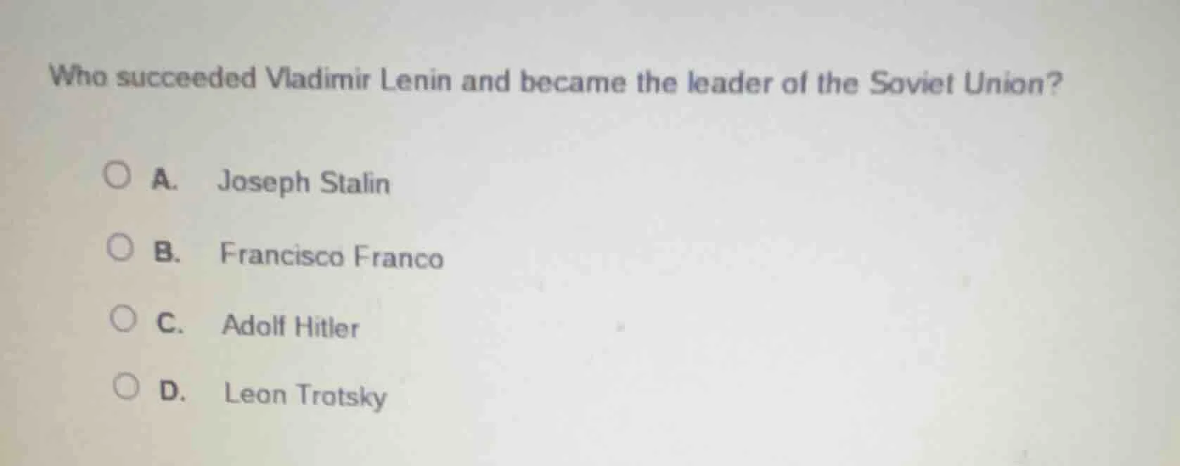 who succeeded vladimir lenin and became the leader of the soviet union?…