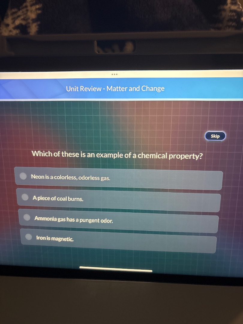 unit review - matter and change skip which of these is an example of a …