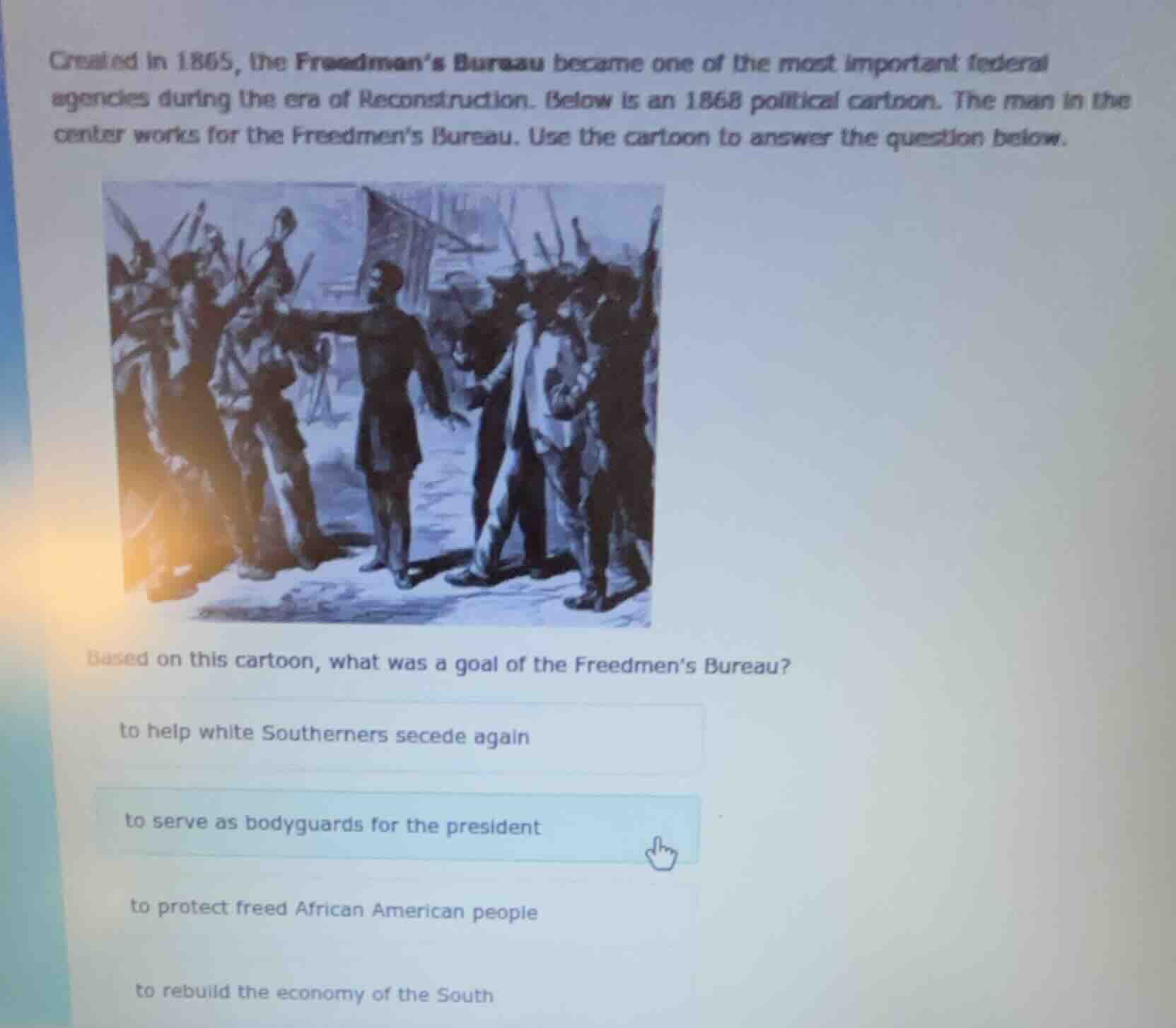 created in 1865, the freedmans bureau became one of the most important …