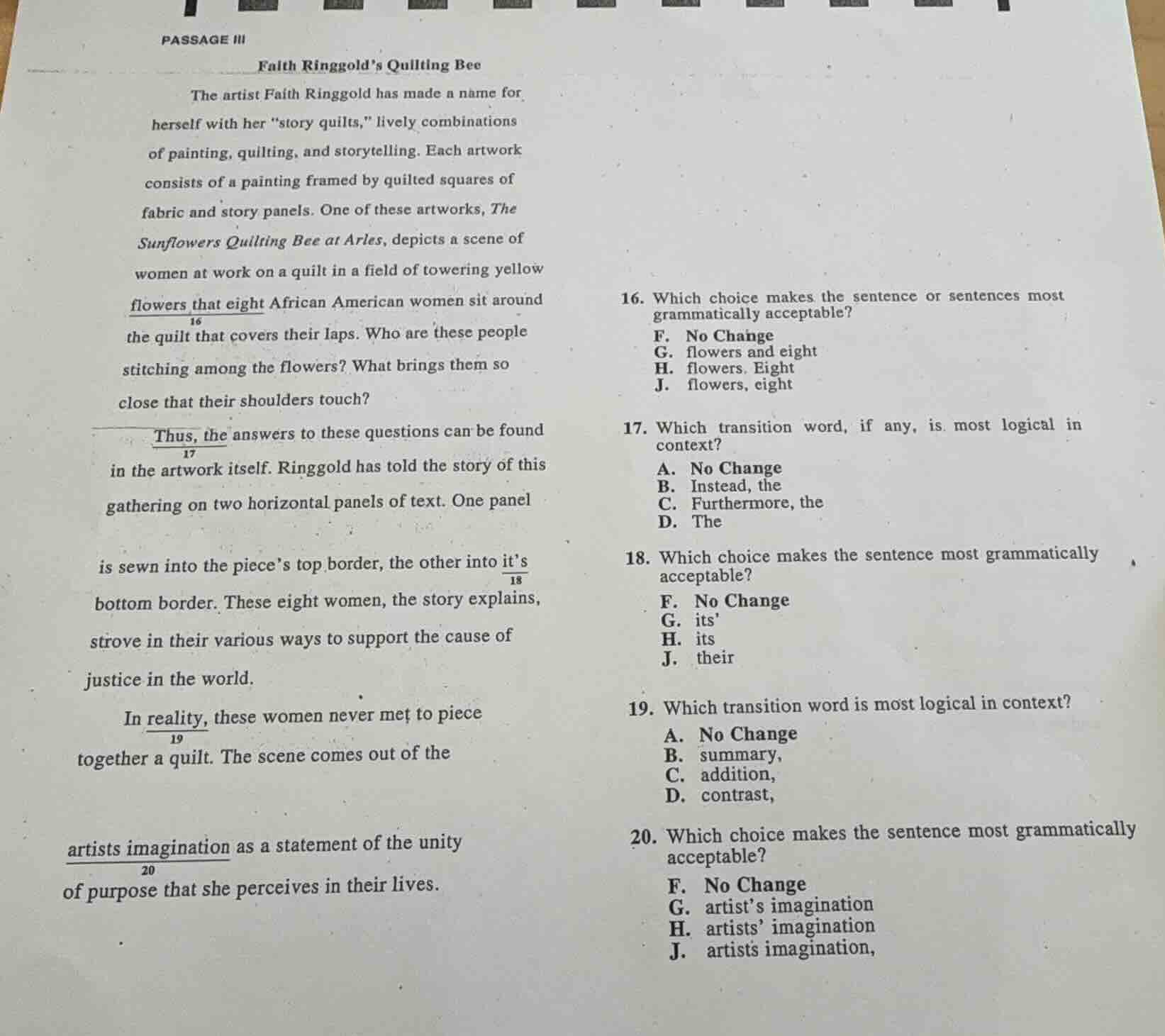 passage iiifaith ringgolds quilting beethe artist faith ringgold has ma…