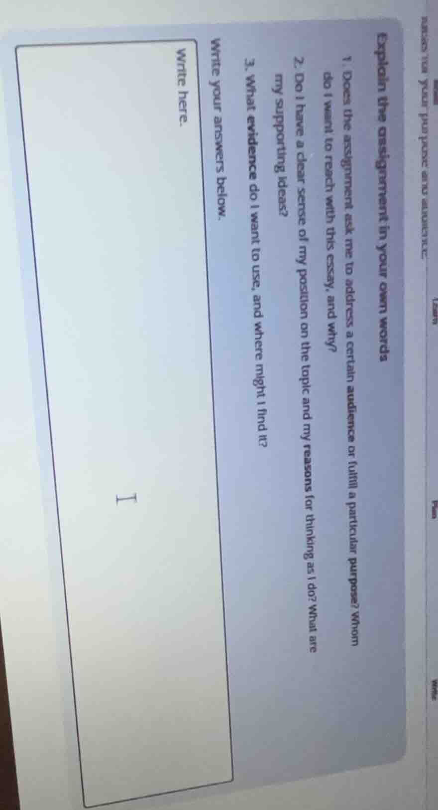 explain the assignment in your own words 1. does the assignment ask me …