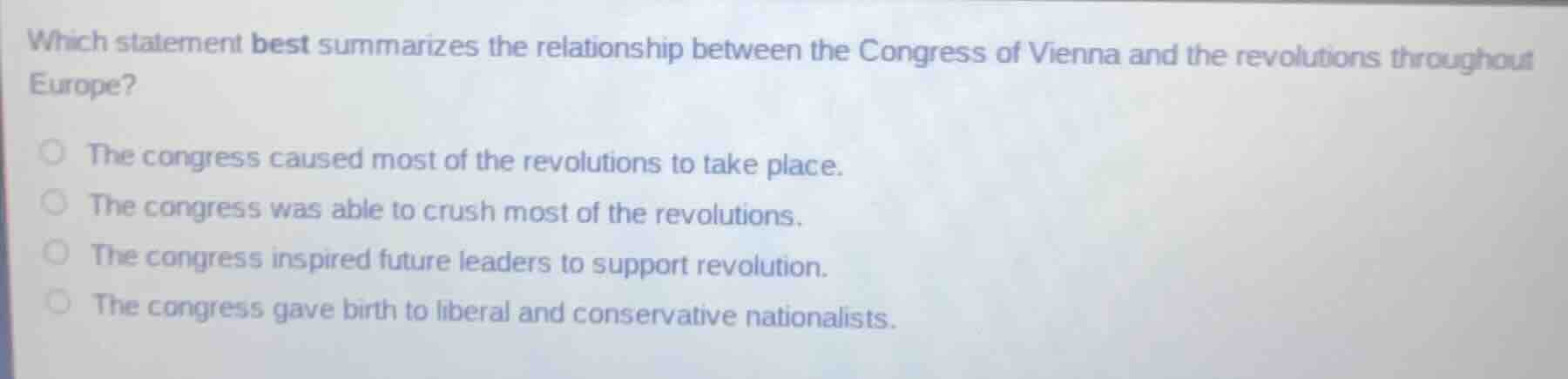 which statement best summarizes the relationship between the congress o…