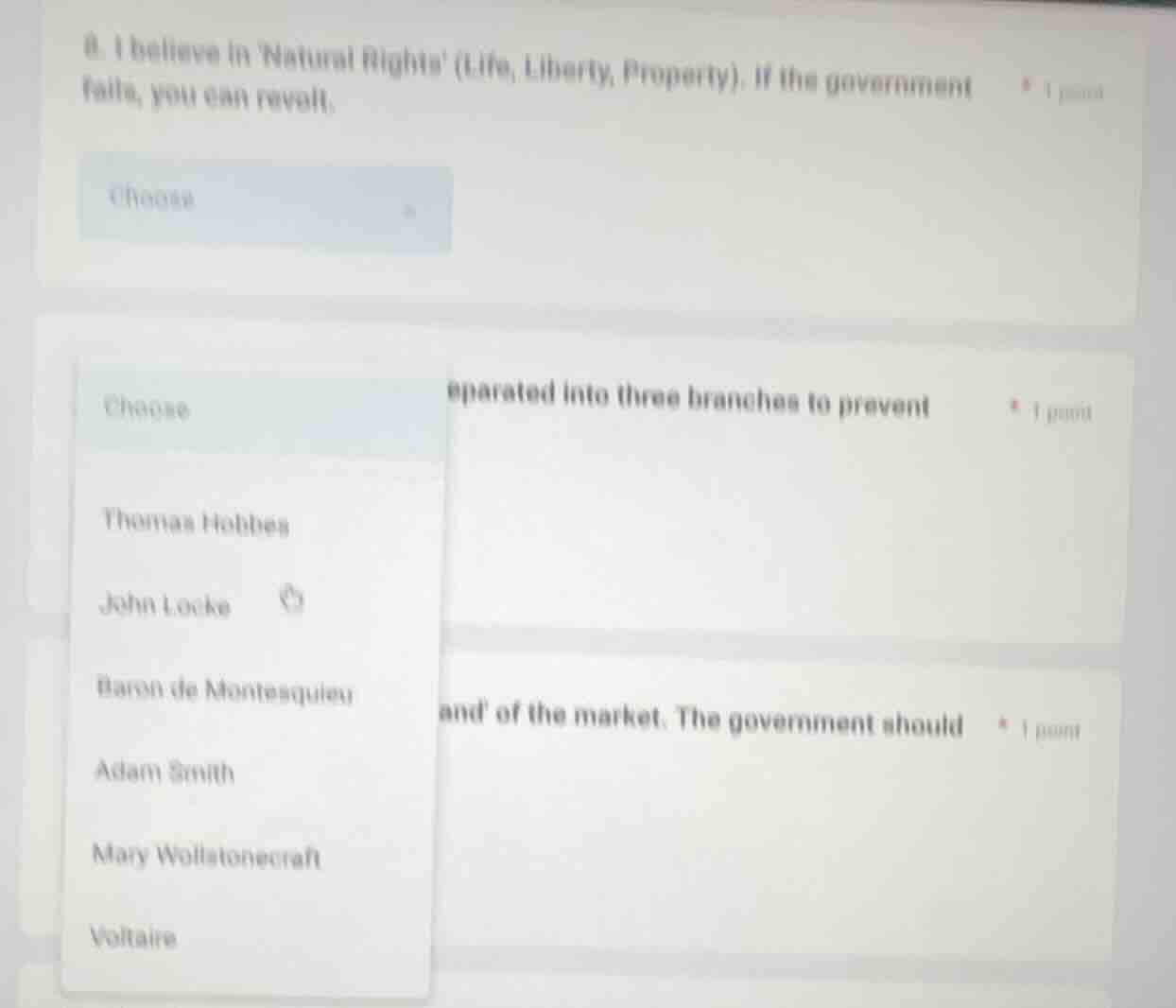 8. i believe in natural rights (life, liberty, property). if the govern…