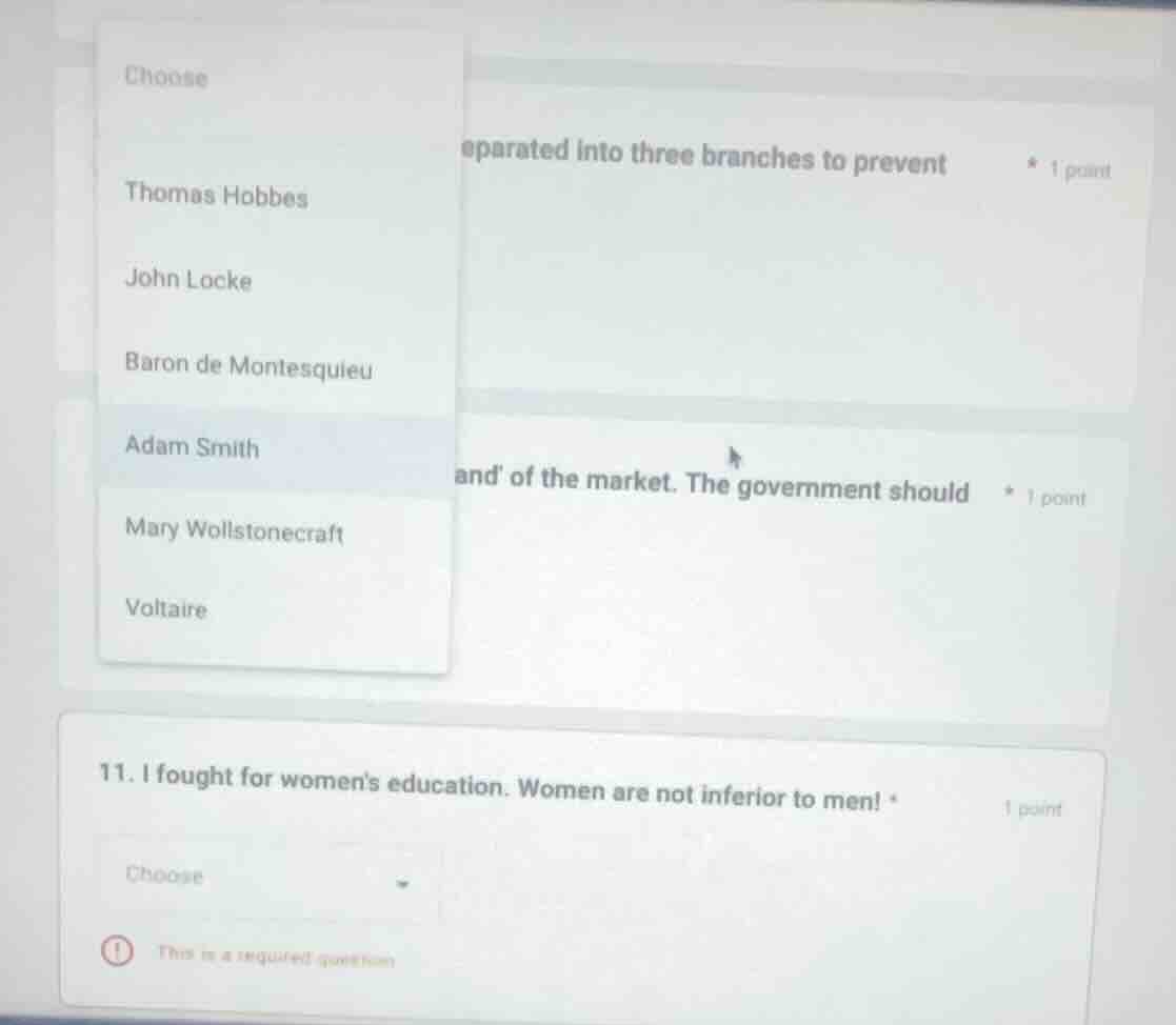 choose thomas hobbes john locke baron de montesquieu adam smith mary wo…