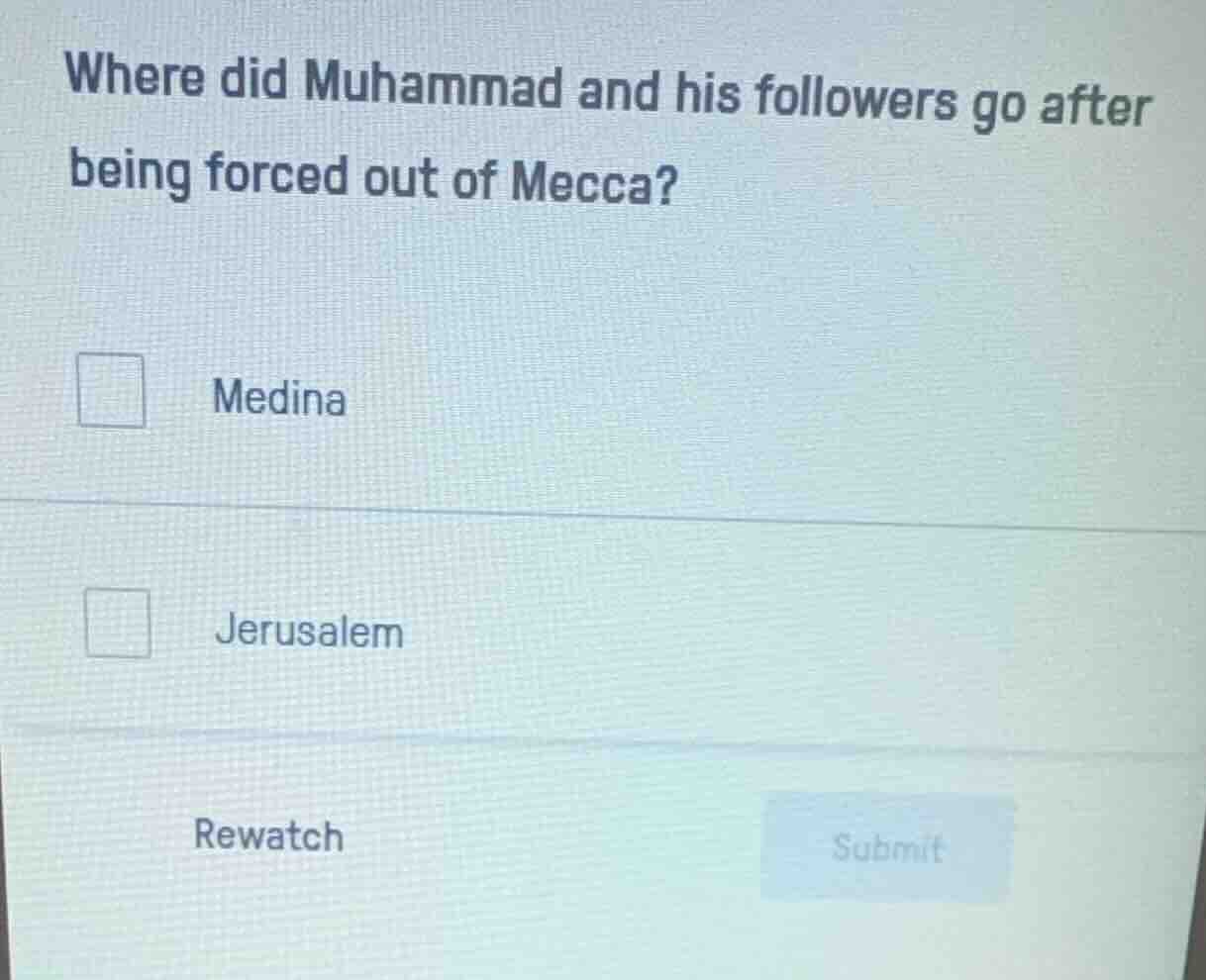 where did muhammad and his followers go after being forced out of mecca…