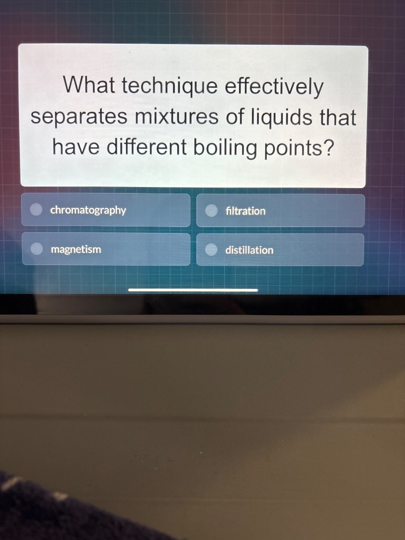 what technique effectively separates mixtures of liquids that have diff…