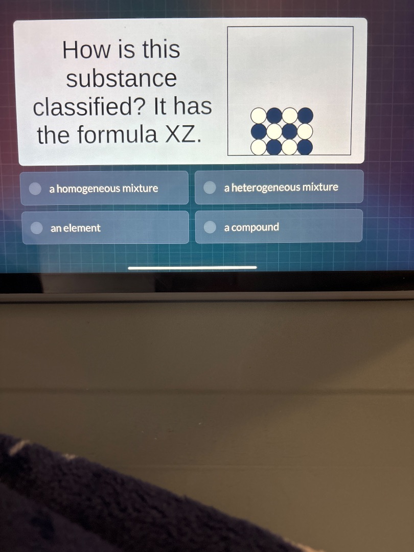 how is this substance classified? it has the formula xz. a homogeneous …