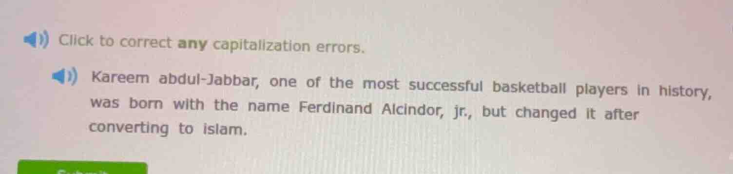 click to correct any capitalization errors. kareem abdul-jabbar, one of…
