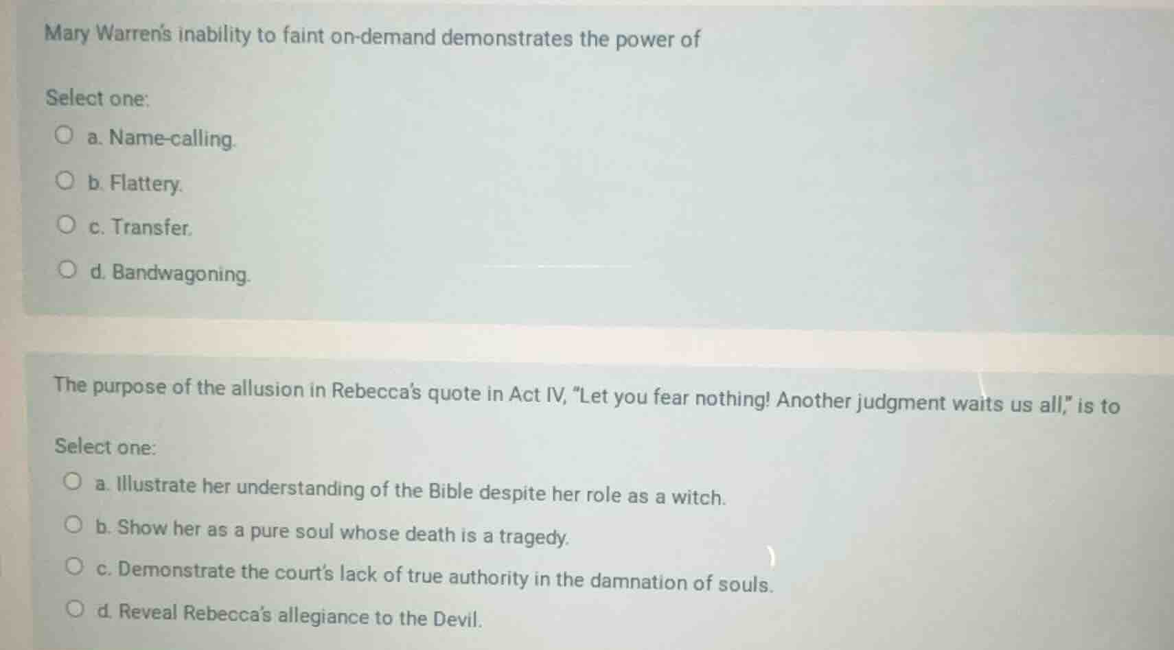 mary warrens inability to faint on-demand demonstrates the power of sel…