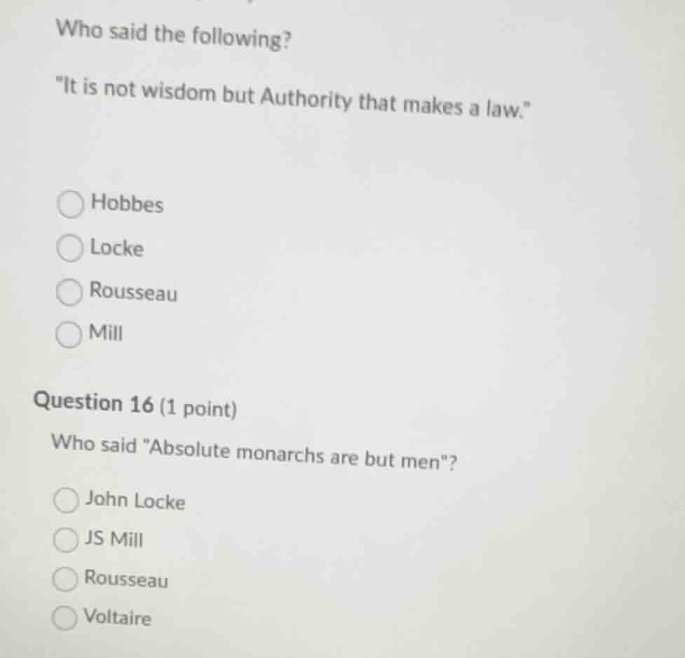 who said the following? \it is not wisdom but authority that makes a la…